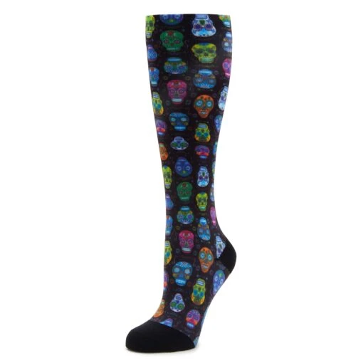 Compression Sugar Skulls Socks -ALEGRIA Sales Store ALG 92600 S1