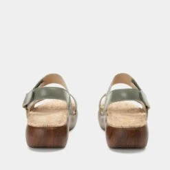 Bailee Woven Sage Sandal -ALEGRIA Sales Store BAI 6132 S3