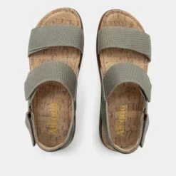 Bailee Woven Sage Sandal -ALEGRIA Sales Store BAI 6132 S4