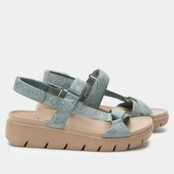 Henna Aged Denim Sandal -ALEGRIA Sales Store HEN 6138 S2