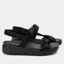 Henna They Call Me Mellow Black Sandal -ALEGRIA Sales Store HEN 6142 S2