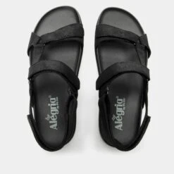Henna They Call Me Mellow Black Sandal -ALEGRIA Sales Store HEN 6142 S4