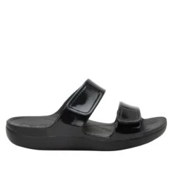 Orbyt Black Gloss Sandal -ALEGRIA Sales Store ORB 7441 S2