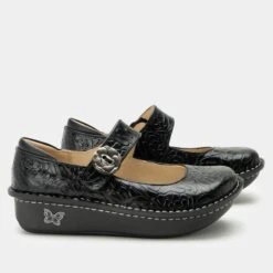 Shoes Paloma Black Embossed Rose Mary Jane -ALEGRIA Sales Store PAL 531 S2 044cd761 ccc5 40b5 8e25 01d7cbe8f27d