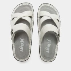 Victoriah Basketry White Sandal -ALEGRIA Sales Store VIC 6113 S4