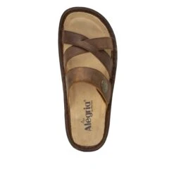 Victoriah Oiled Brown Sandal -ALEGRIA Sales Store VIC 7412 S4