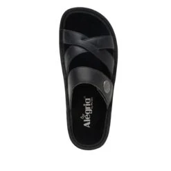 Victoriah Oiled Black Sandal -ALEGRIA Sales Store VIC 7414 S4